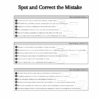 Spot and Correct the Mistake