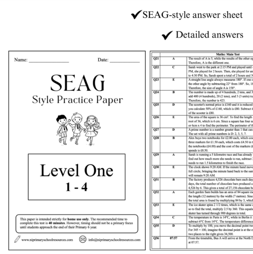 Level One Practice Papers (1 -4)