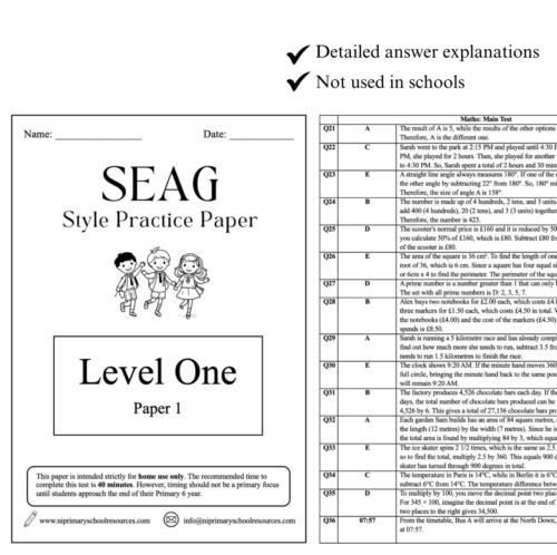 Level One Practice Paper (1)