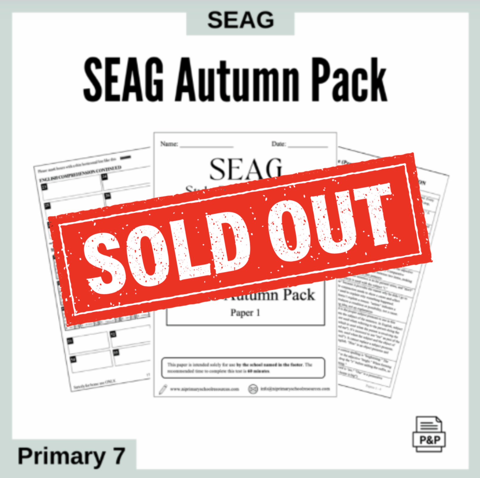 SEAG Autumn Pack