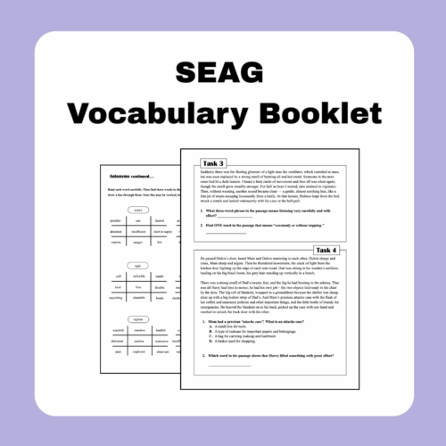 SEAG Vocabulary Booklet