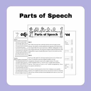 Parts of Speech (adverbs, nouns etc)